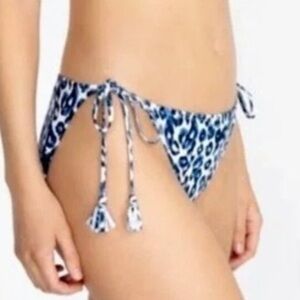 ⭐️Johnny Was Calme blue tiger string bikini bottom size XL NWT